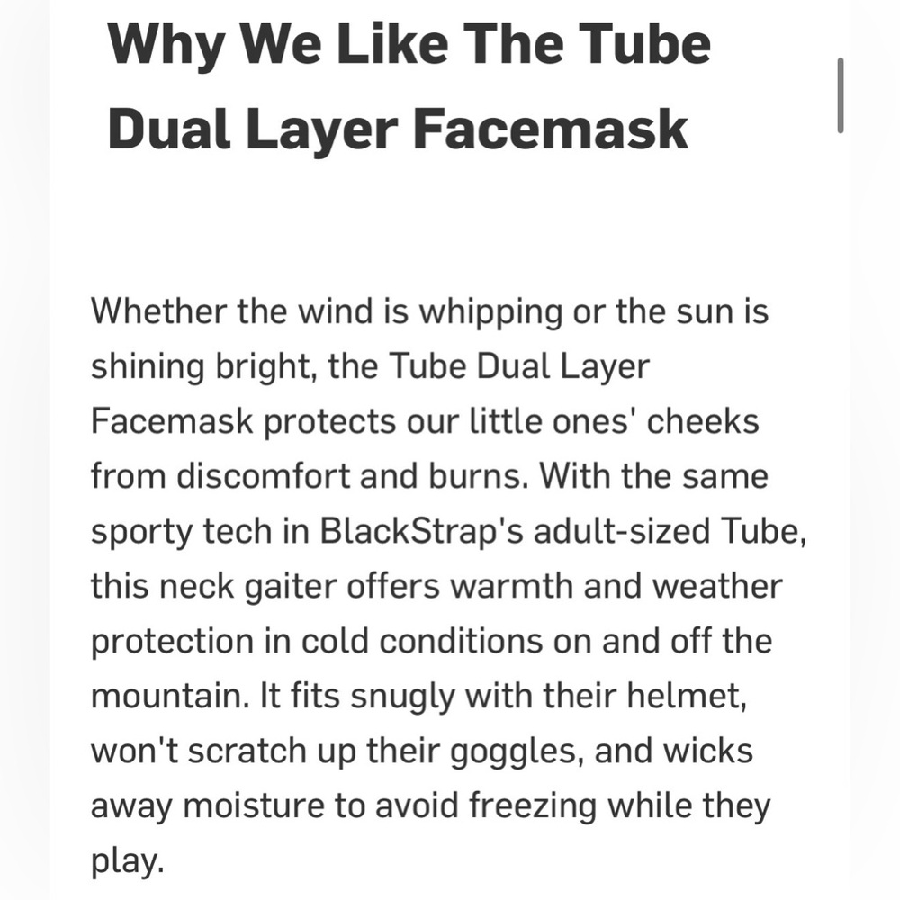 Blackstrap The Tube Dual Layer Facemask - Kids' Blue - Picture 4 of 14